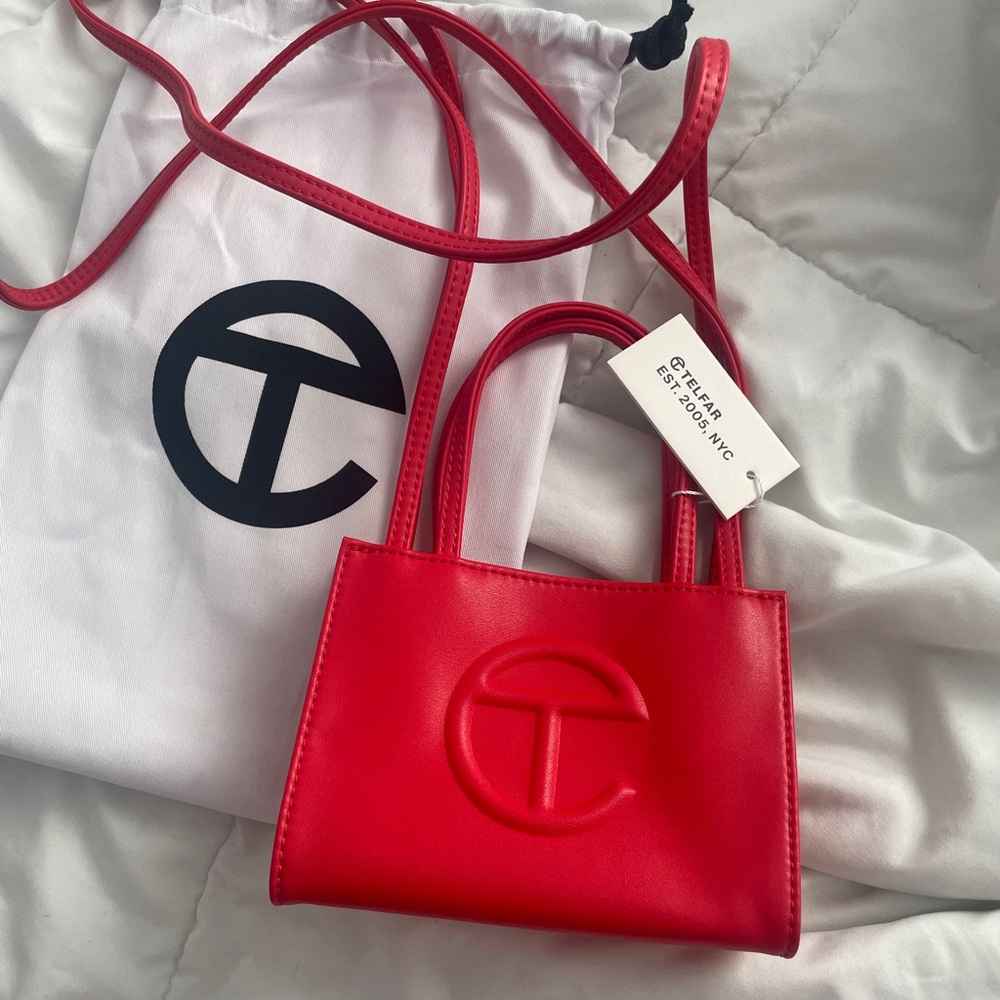 Telfar Small Shopping Bag-Red